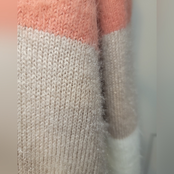 Loft Plus Women's Plus Size Striped Color-block Crewneck Sweater - 14 - Picture 3 of 9